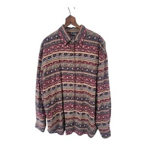 Vintage Liz Wear Floral Western Button Down Shirt M